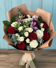 Букет цветов из:  Розы и Альстромерии #REPLACE_PRED# Анадыри