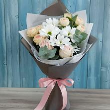 Букет цветов из:  Хризантемы и Розы #REPLACE_PRED# Анадыри