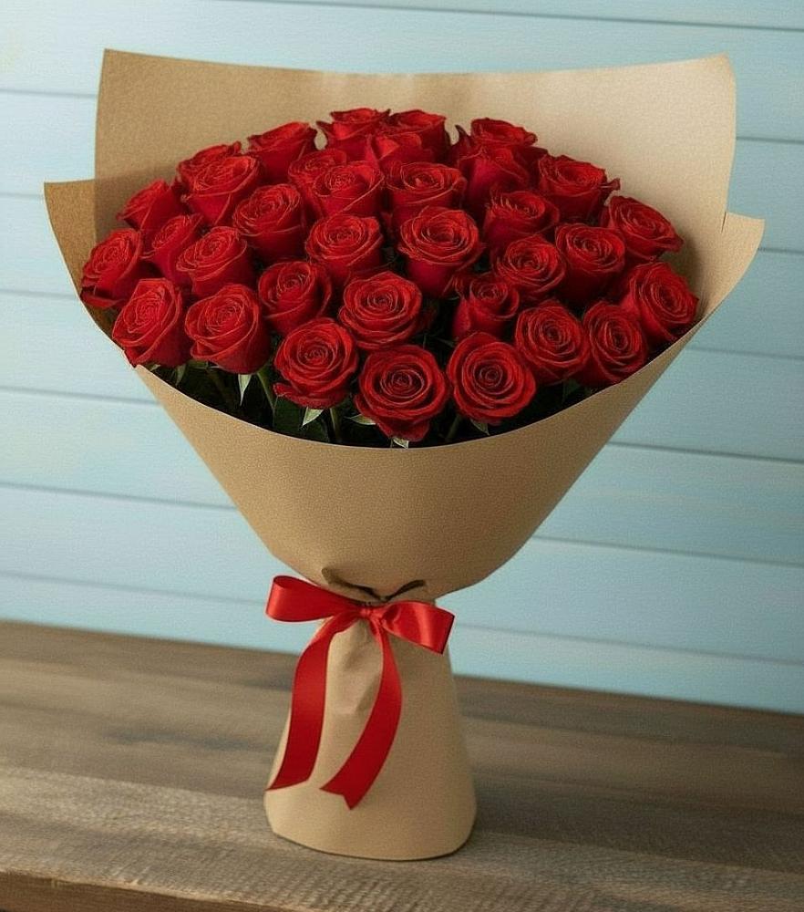 Букет Красные розы Милано в Анадыри