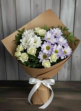 Букет цветов из:  Хризантемы и Розы в Анадыри