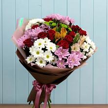 Букет цветов из:  Розы, Хризантемы и Альстромерии в Анадыри