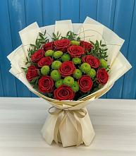 Букет цветов из:  Розы и Хризантемы в Анадыри