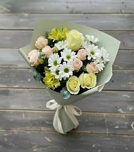 Букет цветов из:  Альстромерии, Розы и Хризантемы #REPLACE_PRED# Анадыри