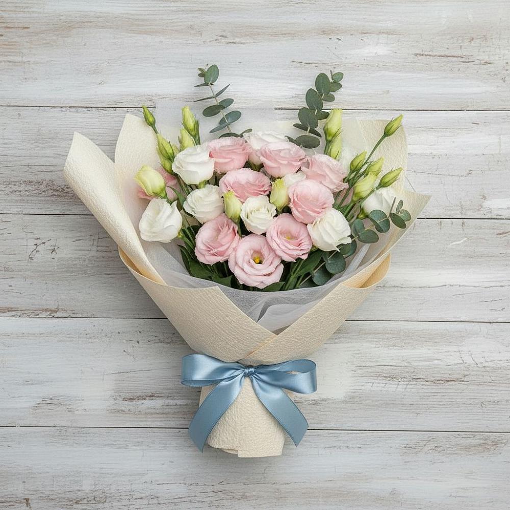 Букет цветов из: Лизиантусы в Анадыри